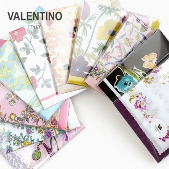 Valentino Christie nguyên chất cotton ombre nam nữ khăn tay thời trang quà tặng lưu niệm trở lại quà tặng