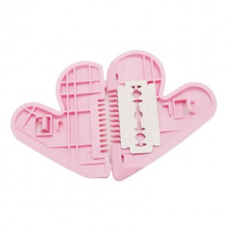 Feel Store Double Sided Pink Cut Heart Brush Cắt Lược Tự Y Zone Tẩy lông