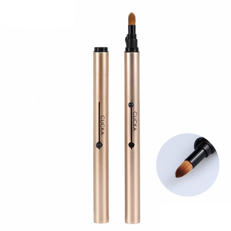 CLICA One Touch Auto Cap Makeup Brush (Champagne Gold) (Cọ Bullet)