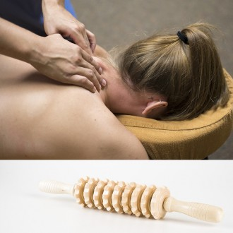 Gỗ Gỗ Chắc Chắn Con Lăn Tự Massage Toàn Thân Căng Bụng Đùi Bắp Chân Máy Massage Bấm Huyệt Massage Dính Cần M10881