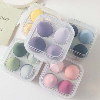 Bao gồm hộp đựng phấn trang điểm Water Drop Egg Poop Puff Makeup Sponge Foundation Set