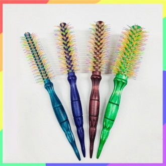 Joy Feel Bangs Dry Volume Professional Beauty Salon Hair Roll Comb Rainbow Brush