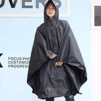 JDT Unisex Áo mưa Poncho leo núi Áo mưa di động màu đen