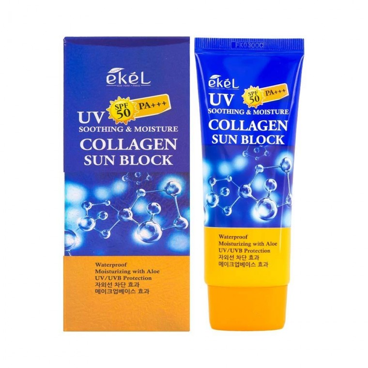 Kem chống nắng Collagen làm dịu & dưỡng ẩm Ekel 50ml