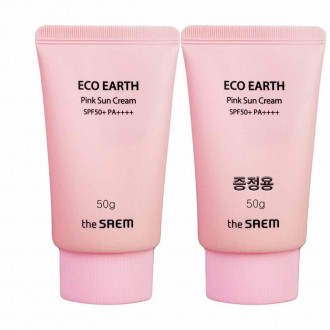 Kem chống nắng The Saem Eco Earth Pink Sun Cream 50g+50g SPF50+ PA+ (175743)