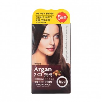 Prorance argan nhuộm đơn giản 5 đợt màu nâu sẫm