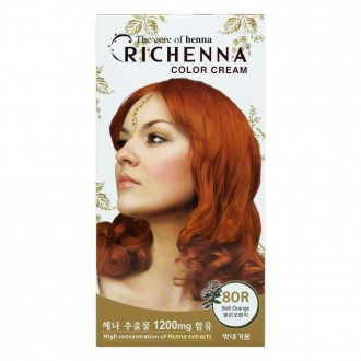 Thuốc nhuộm tóc phong cách Richena Color Cream 8OR màu cam sáng