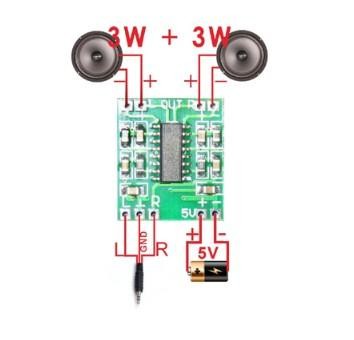 Bộ khuếch đại nhỏ Mô-đun âm thanh nổi 2 kênh 2W PAM8403 ClassD