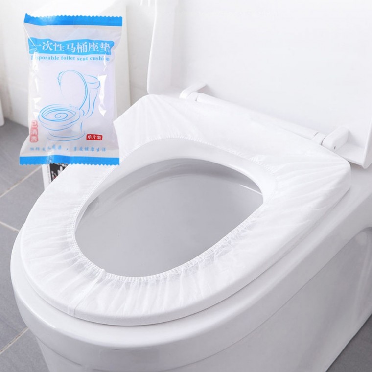 GF bệ toilet dùng một lần được đóng gói riêng, nắp bồn cầu di động, 10 tờ