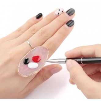 Ring Palette Nail Art Tấm ngón tay UV Gel Ba Lan