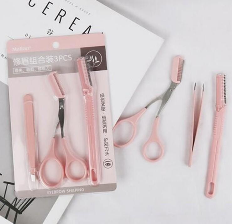 Máy tỉa lông mày Dao cạo kéo Comb Shaper Trang điểm tổ chức