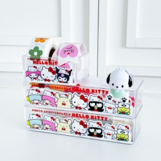 Sanrio Friends Hello Kitty Hộp lưu trữ acrylic kỷ niệm 50 năm