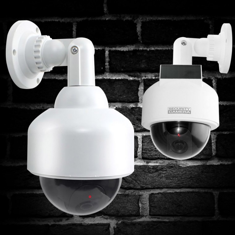 Trụ cột hình tròn Camera quan sát giả mẫu Camera Camera giám sát CCTV giả Camera mô hình năng lượng mặt trời Camera an ninh Mẫu camera quan sát