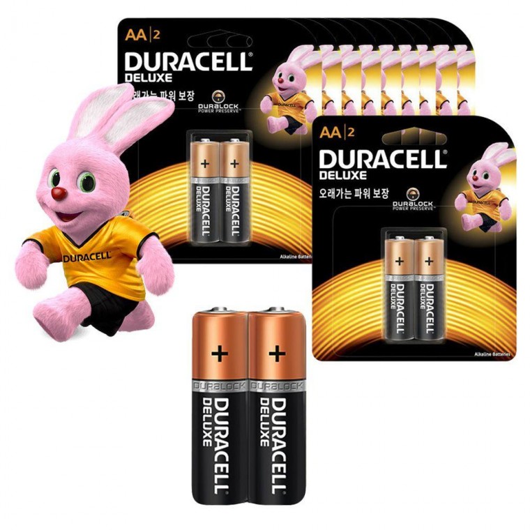 10 pin thẻ AA 2P kiềm Duracell