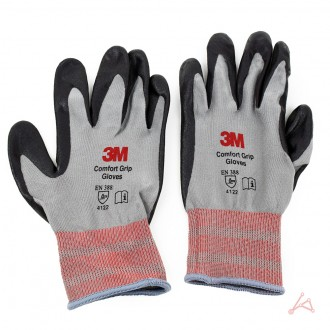 Găng tay phủ xốp Nitrile 3M Comfort Grip MS100 Xám L