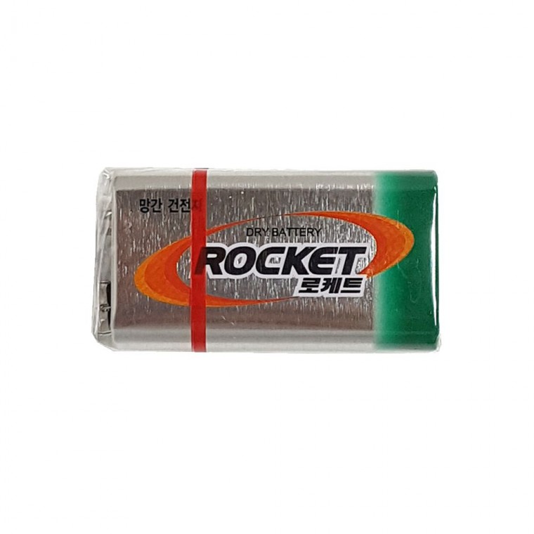 Pin mangan Rocket 9V 1P pin vuông không chứa thủy ngân