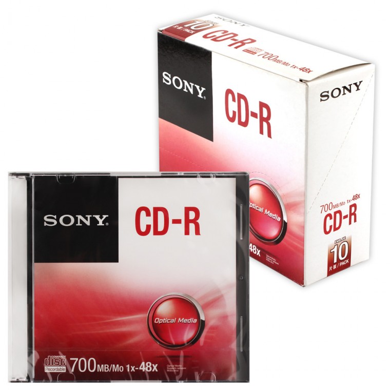 CD trắng SONY CD-R 700MB 48X 10P CD CDRW CD trắng