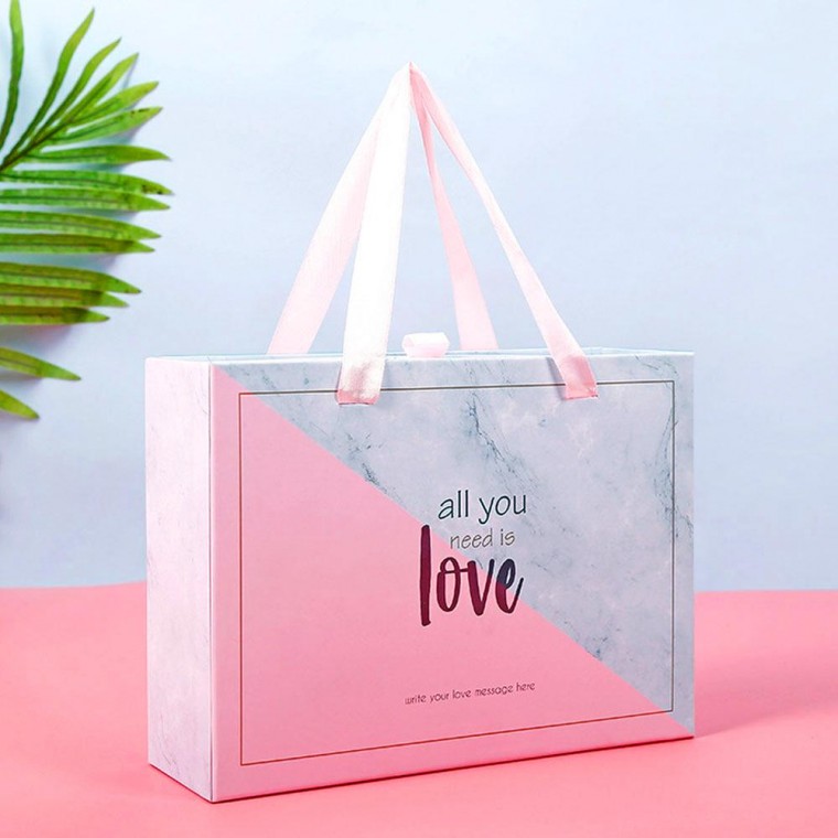 Hộp quà cẩm thạch hồng Dear Love (23.5x17cm)