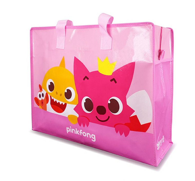 Túi mua sắm vải không dệt Pinkfong Shark Family Túi bạt Túi đi biển Túi bổ sung