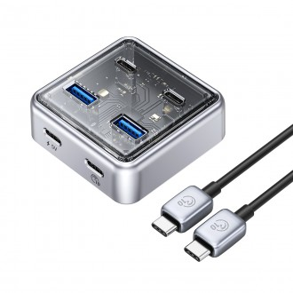 Orico USB 3.0 2 cổng Type-C 2 cổng USB3.2 Gen2 10Gbps hub 0,5M XHJ2U2C-G2-05