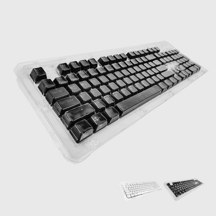 Bàn Phím Keycap 104 Cơ Phiên Bản Hàn Quốc Trắng Đen