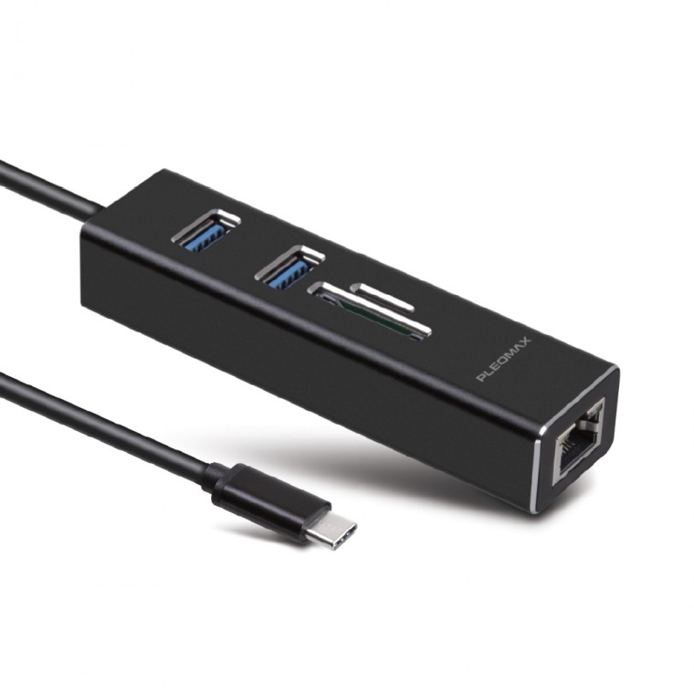 Pleomax PLEOMAX PM-AH1000 Đầu đọc thẻ tất cả trong một Cổng LAN Hub USB3.0