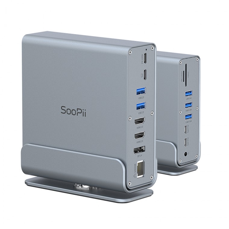 Soopii 15in1 USB4 Type C Hub Dock đa cổng mở rộng Thunderbolt DS151