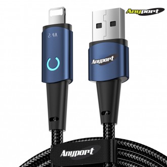 [Anyport] USB-A TO 8 pin 12W Cáp sạc nhanh Moonlight 2M UTAM12W