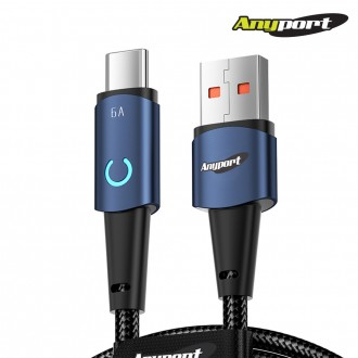 [Anyport] USB-A TO C 66W Cáp sạc nhanh Moonlight Android Auto 3M UTCM66W