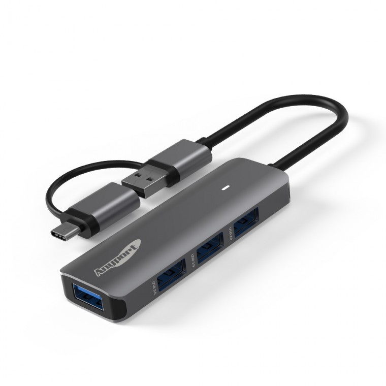 [Anyport]Type C+USB A COMBO 4 cổng USB 3.0 hub 41UH