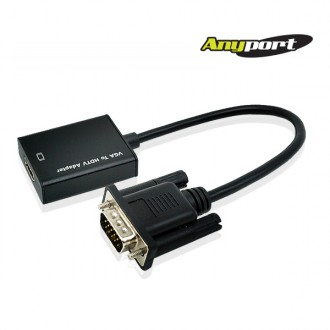 [Anyport] Bộ chuyển đổi loại cáp VGA sang HDMI AP-VGAHDMI002 hỗ trợ âm thanh