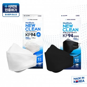 [Quà tặng khi đi làm] KF94 Medihorse New Clean Large Mask 1 cái (đóng gói riêng) × 100 tờ Tất cả các loại thuốc bán trong nước sản xuất