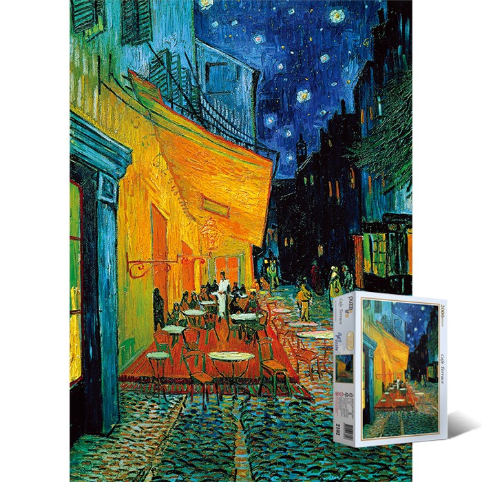 2000 Miếng Xếp Hình Van Gogh Cafe Sân Thượng Vào Ban Đêm Bức Tranh Nổi Tiếng Xếp Hình Cuộc Sống PL2102