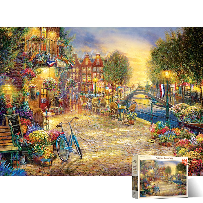 Bộ xếp hình 1000 mảnh Amsterdam Village Puzzle Life PL1413