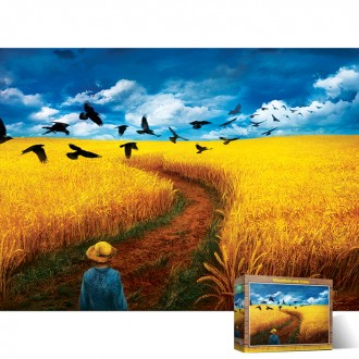 1000 Miếng Xếp Hình Van Gogh Cánh Đồng Lúa Mì Nơi Quạ Bay Bức Tranh Nổi Tiếng Xếp Hình Cuộc Sống PL1412