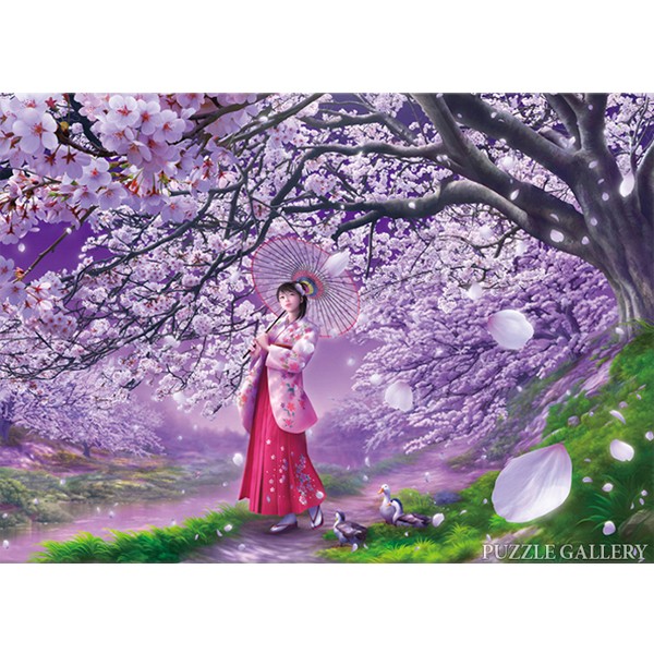 Bộ xếp hình 500 mảnh Sakura's Wind Cherry Blossom Puzzle Life PL771