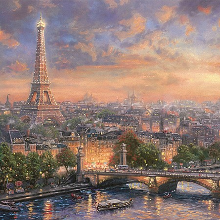 1000 mảnh ghép hình Phong cảnh buổi tối Kincaid ở Paris Puzzle Life PL1336