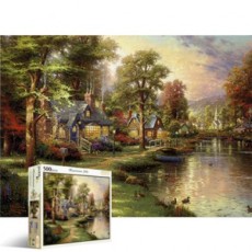 Tranh ghép 500 mảnh tranh phong cảnh ngôi làng Kincaid Riverside Puzzle Life PL615