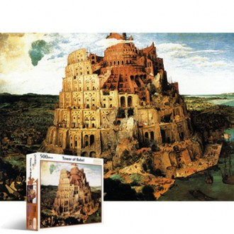 500 mảnh ghép hình Tháp Babel Bức tranh nổi tiếng Bruegel's Tower of Babel PL646