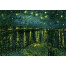 Bộ Xếp Hình 500 Mảnh Đêm Đầy Sao Trên Rhône Bức Tranh Nổi Tiếng Cuộc Sống Của Van Gogh PL672