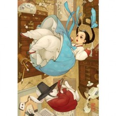 Bộ Xếp Hình 500 Mảnh Woo Na-young Thỏ Và Alice Puzzle Life PL692