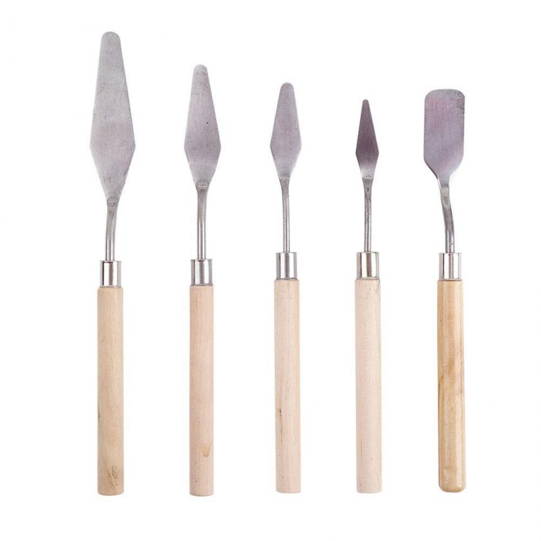 Palette KNIFE 5 loại dụng cụ vẽ tranh sơn dầu nghệ thuật dao sơn