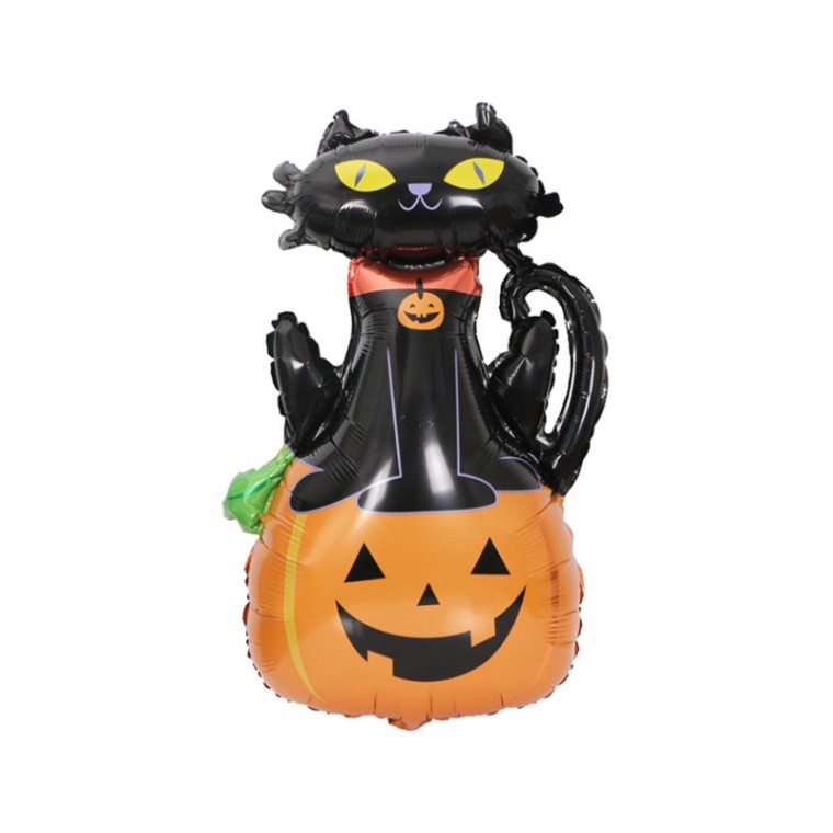 Bóng bay nhân vật mèo Sự kiện bí ngô Halloween M09944