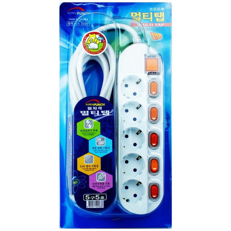 Gwangmyeong Điện cực nối đất đa chạm 5 lỗ số 5 Công tắc riêng 4,4m