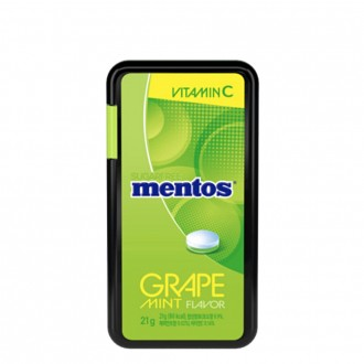 Nongshim Mentos Quả Bạc Hà Nho 21g x 24 Kẹo Hương Vị Tươi Mát