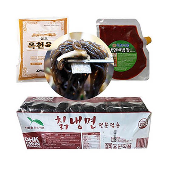 Mì lạnh mũi tên Okcheon 2kg + sốt bibim 500g + nước dùng 5 túi (10 phần ăn) (mì lạnh mulnaengmyeon bibim)