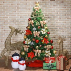 Bộ cây thông Noel bằng kim thông đỏ màu vàng 210 cm Carnival