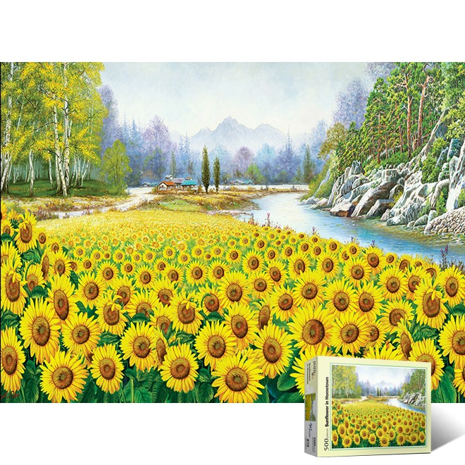 Bộ xếp hình 500 miếng Hometown Sunflower Puzzle Life PL879