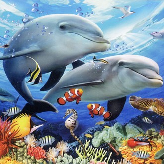 Bộ 150 mảnh ghép hình Dolphin's Love Puzzle Life PL285