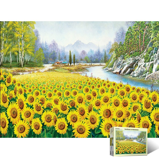 1000 Mảnh ghép Hometown Sunflower Puzzle Life PL1409